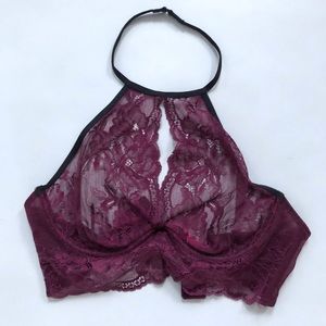 La senza lace maroon bra